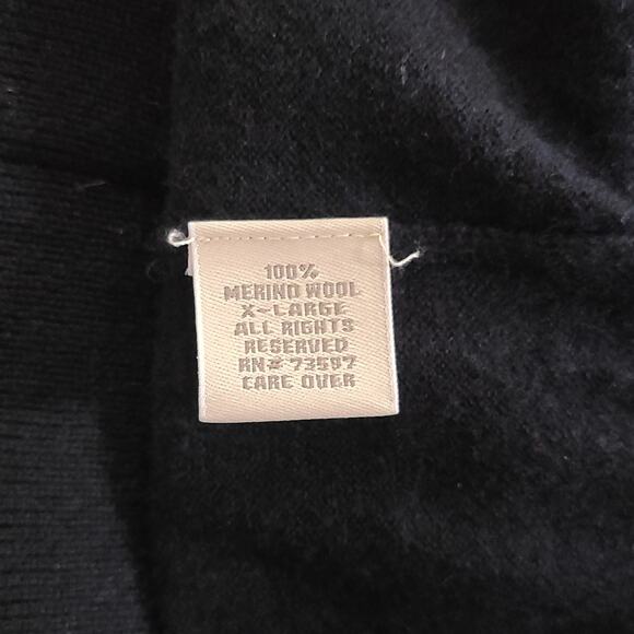 Stile Di Vita Men's V-Neck Sweater Vest 100% Merino Wool Black XL - Picture 7 of 9